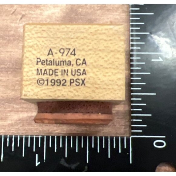 Mini Wood mounted Rubber Stamp With Ornament Design By PSX A-974 holiday - Picture 4 of 5